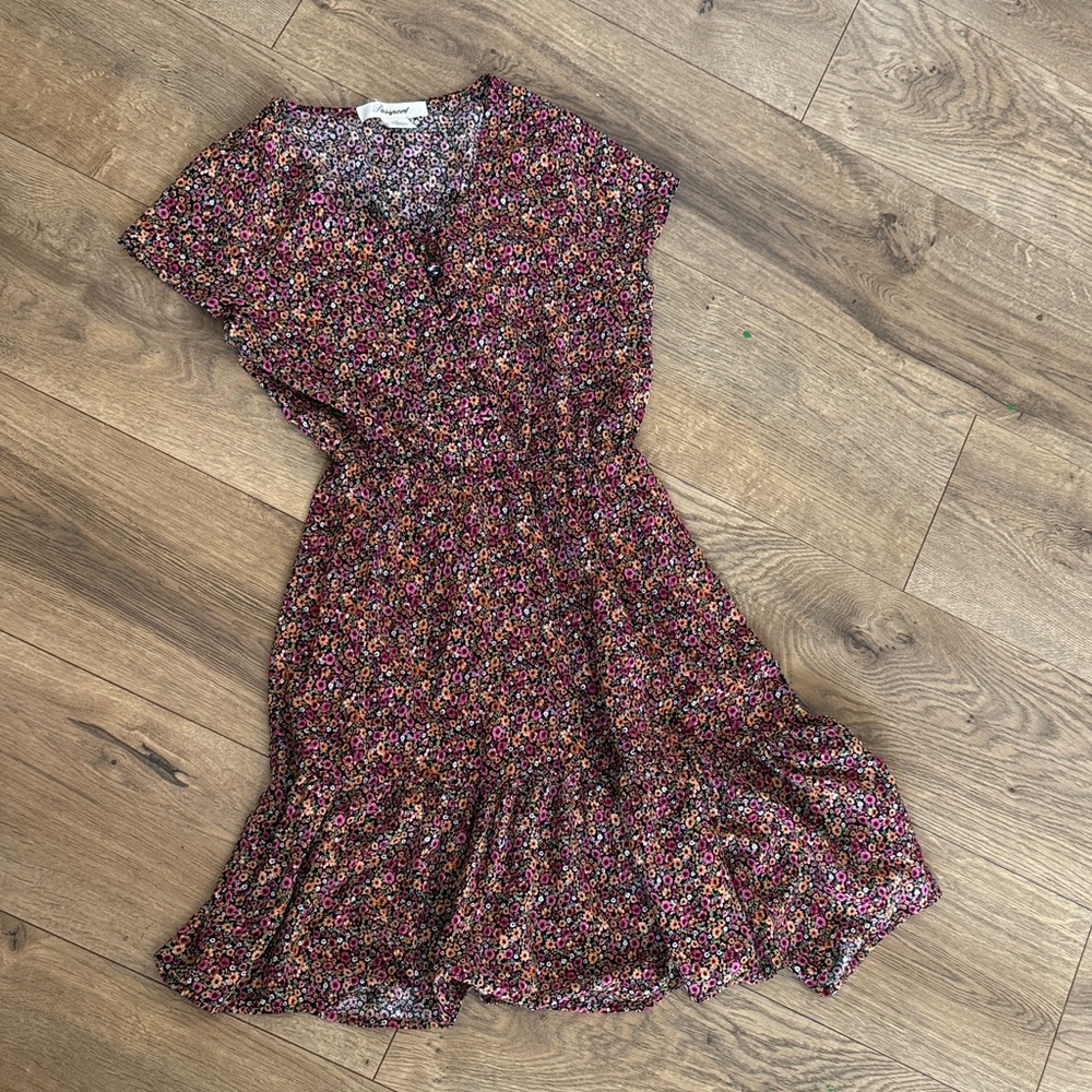 Passport Multicolor Floral Midi Dress
